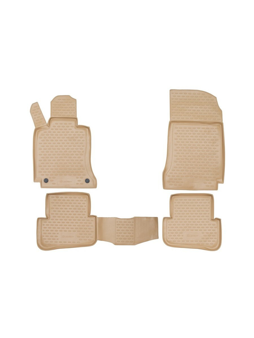 Коврики в салон для MERCEDES-BENZ С-Class W204 2007-2014, 4 шт. (полиуретан, бежевые) NLC.34.27.212K