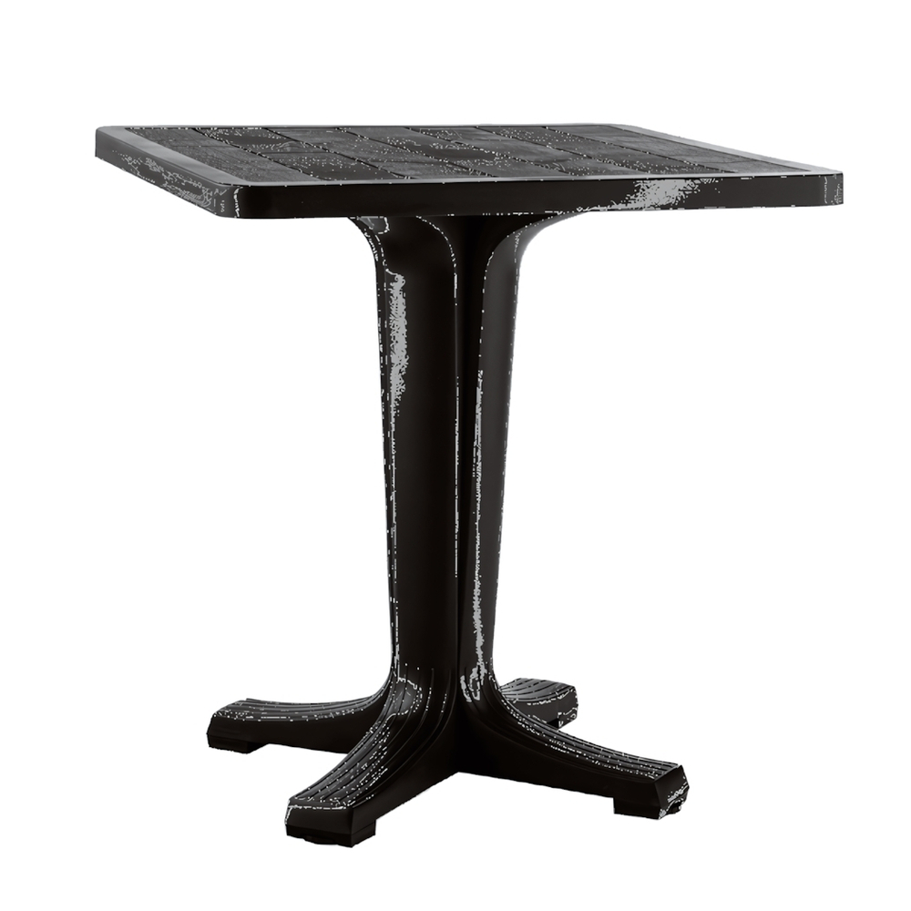 Стол "Прованс" квадратный 70*70 на 1 ножке, цвет шоколадный