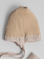 Шапка и снуд для девочки с ушками на завязках