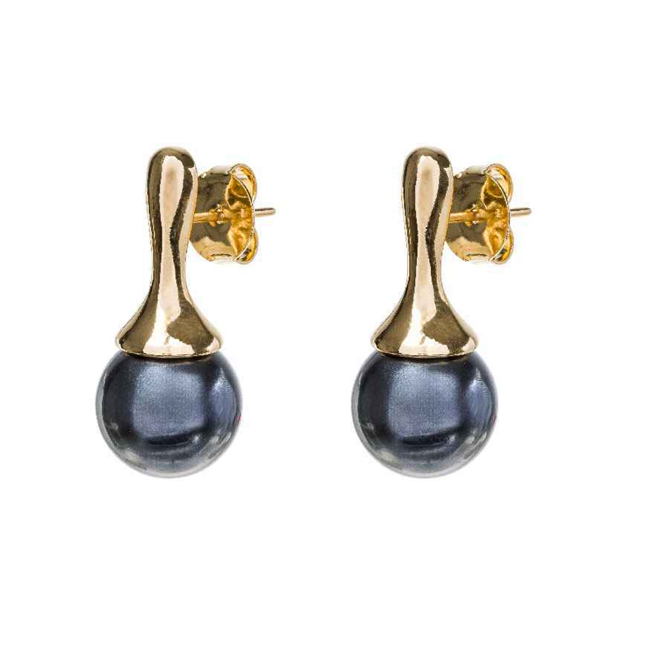 Серьги Possebon Graphite Pearl A0657.3 G
