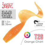 Твистер Lucky John J.I.B. TAIL 1.5" (38 мм), 15шт/уп