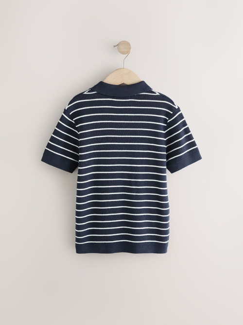 Поло для мальчика Next AA8-939, Темно-синий, Белый