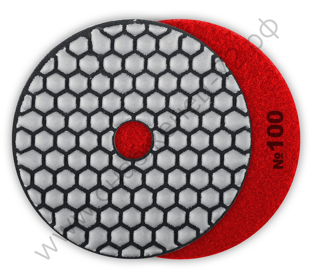 ЗУБР АГШК 100 мм, №100, сухое шлифование, Алмазный гибкий шлифовальный круг (29868-100)