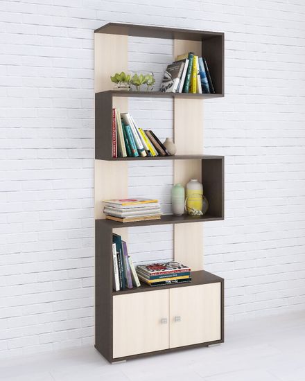 Стеллаж РОМЕО-2 венге / дуб молочный