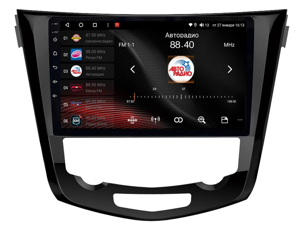 Магнитола для Nissan X-Trail T32, Qashqai J11 2014-2022 (климат, рамка большая) - Vaycar VA51-0665 на Android 13, 8-ядер, 4G SIM-слот