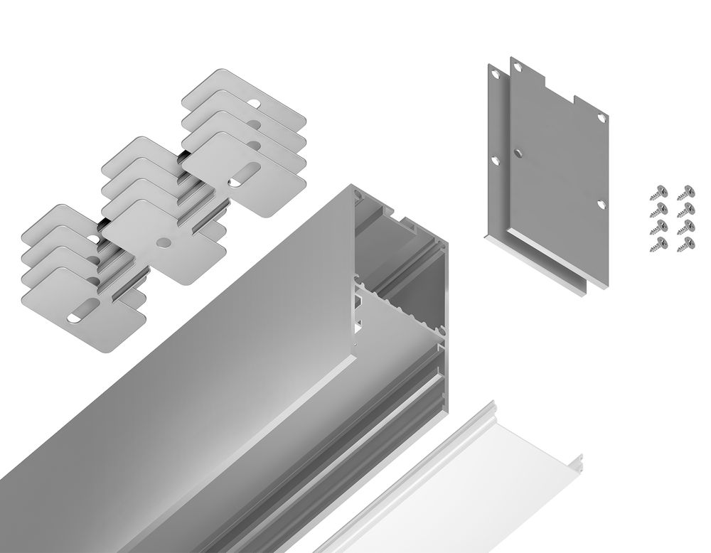 Ambrella Алюминиевый профиль накладной/подвесной "Profile System" 35*67 для светодиодной ленты до 32,8мм Profile System GP3000AL