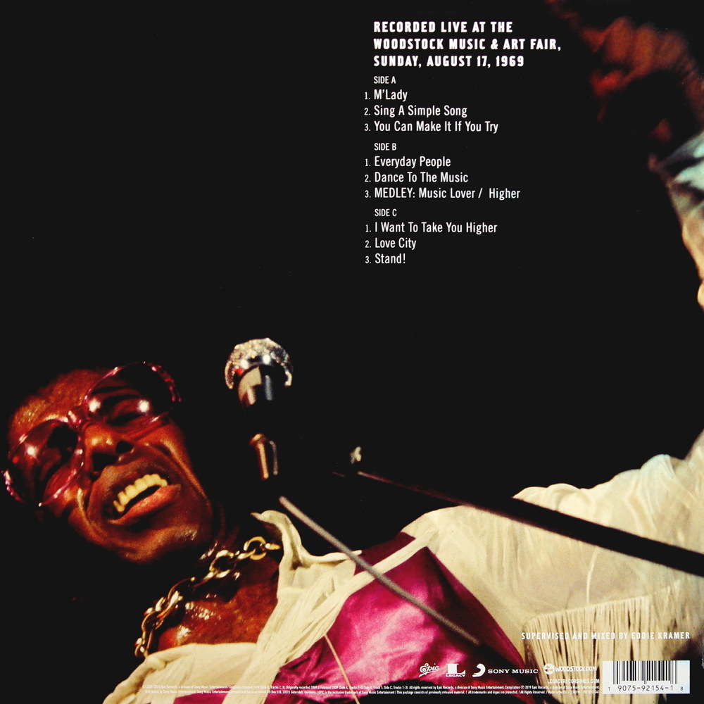 Sly & The Family Stone / Woodstock Sunday August 17, 1969 (2LP)