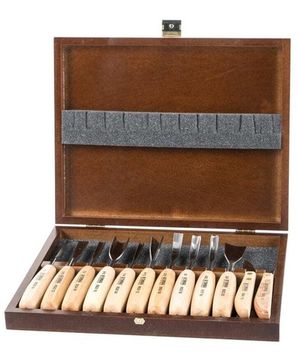 Набор из 12 резцов в деревянной коробке NAREX Standart 894850