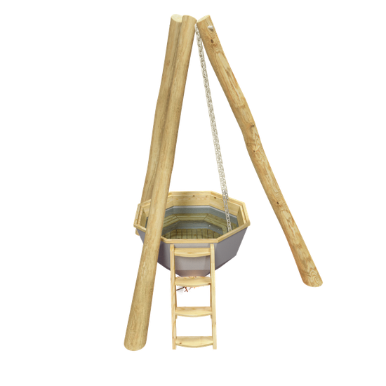 Банный чан до 4 человек на бревнах