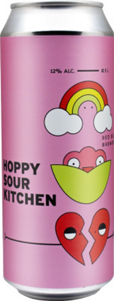 Пиво Рэд Баттон Хоппи Саур Китчен / Red Button Hoppy Sour Kitchen 0.5 - банка