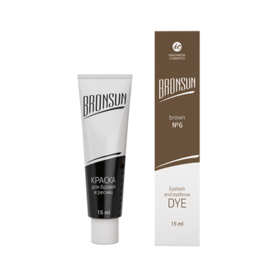 Краска для бровей и ресниц BRONSUN Арт.BR-1006 коричневая №6 15мл