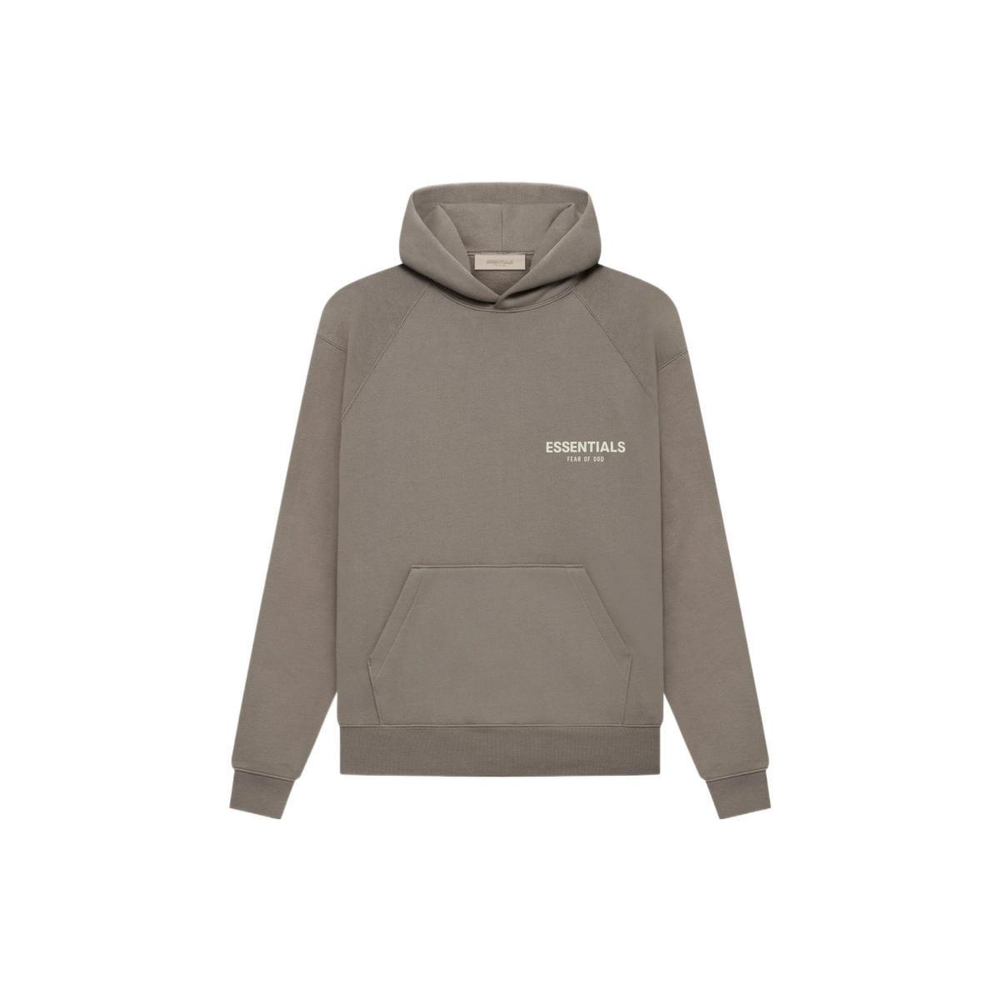 Толстовка Fear of God Essentials SS22 Hoodie Desert Taupe Logo, FOG-SS22-399