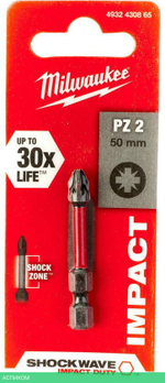 Бита Milwaukee Shockwave PZ2 50мм (4932430865)