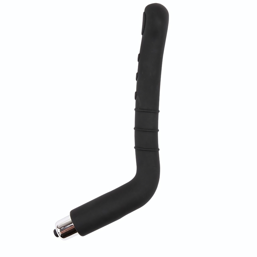 Черный анальный вибратор Rectal Reacher Vibe - 25 см. (Цвет: черный)