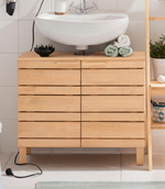 Тумба под раковину, 70х30х60, Джосси, в ванную, деревянная, бейц, Dipriz