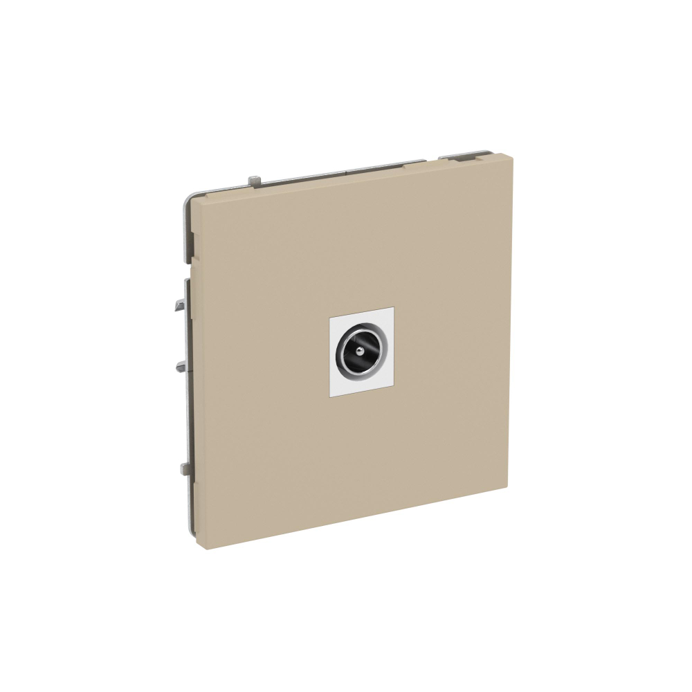 Розетка TV одиночная, KANT, ванильный марципан