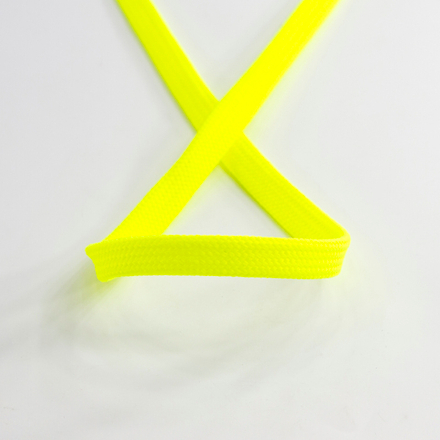 Шнур PEGA плоский, полиэстровый, цвет ярко-желтый, 10 мм, 25 м (10013160/150223/3069969/1_Чехия)