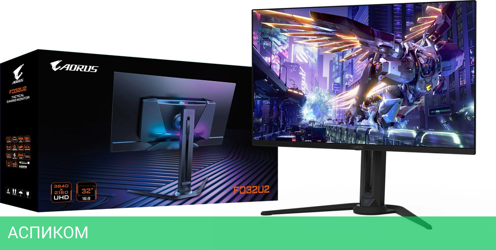 Монитор Gigabyte Aorus FO32U2 черный (20VM0-FO32U2BA-1EKR)