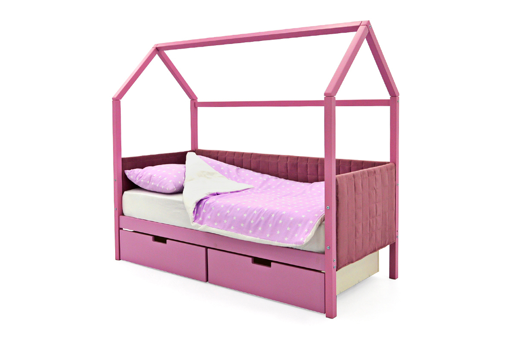 Детская кровать-домик мягкий Бельмарко Svogen лаванда