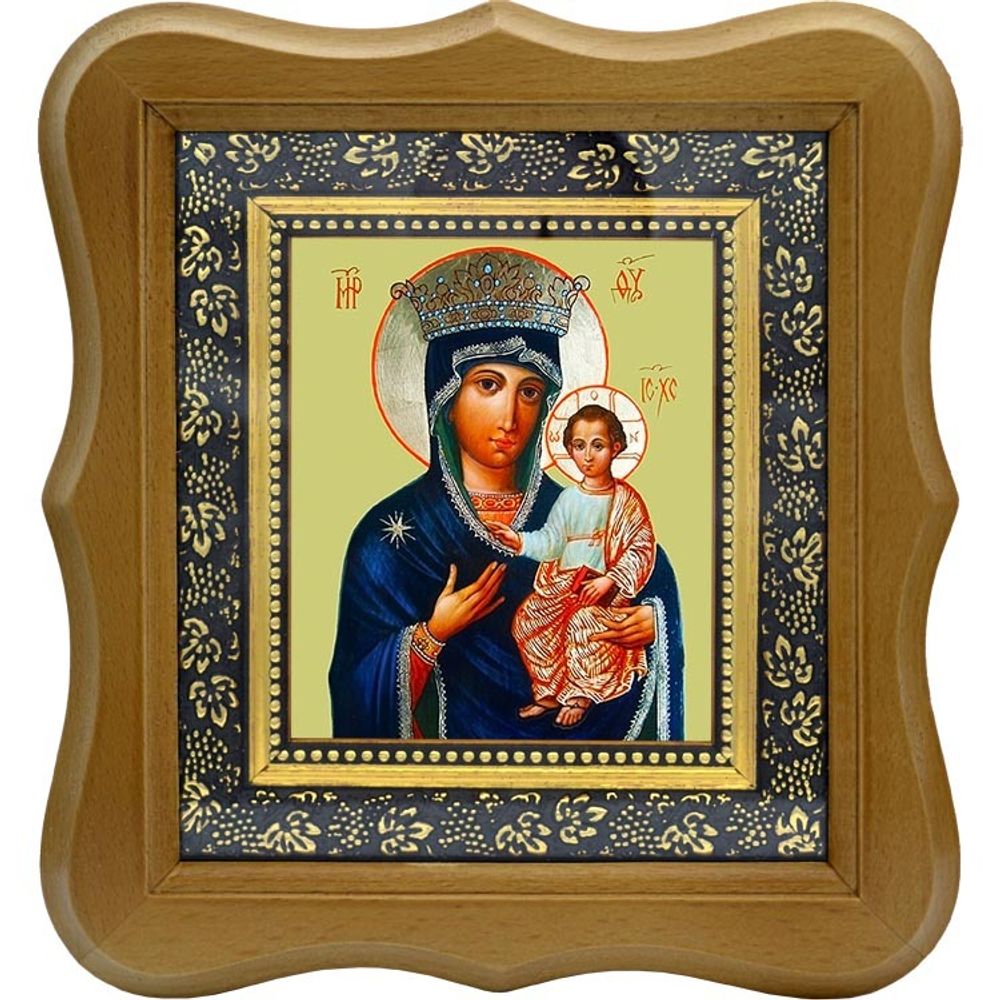 Милосердная Юровичская икона Божьей Матери на холсте.