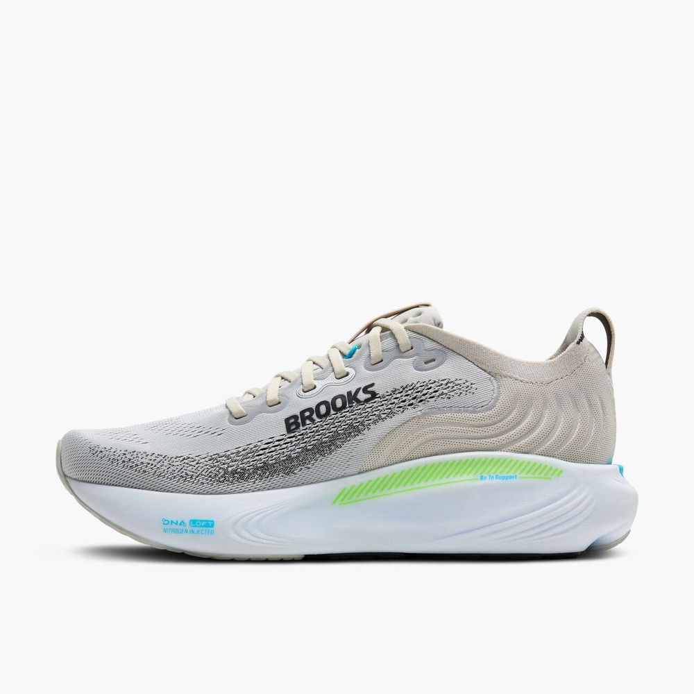 Кроссовки для бега Brooks Adrenaline GTS 25 - Oyster/Green Gecko/Blue