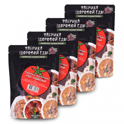 Фабрика здоровой еды. Куриные крылышки по-тайски 4шт*300г 1,2кг