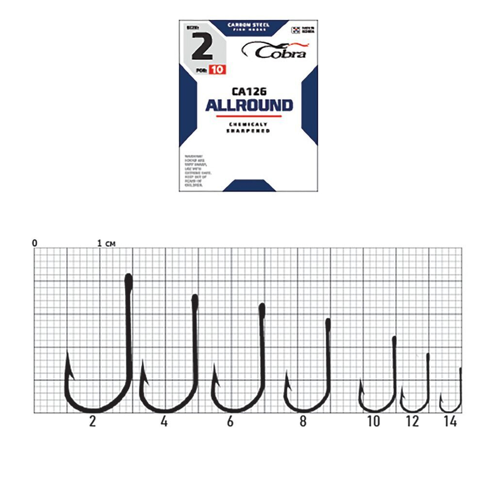 Крючки Cobra Allround VIKING сер. CA126 разм. 006 10шт.