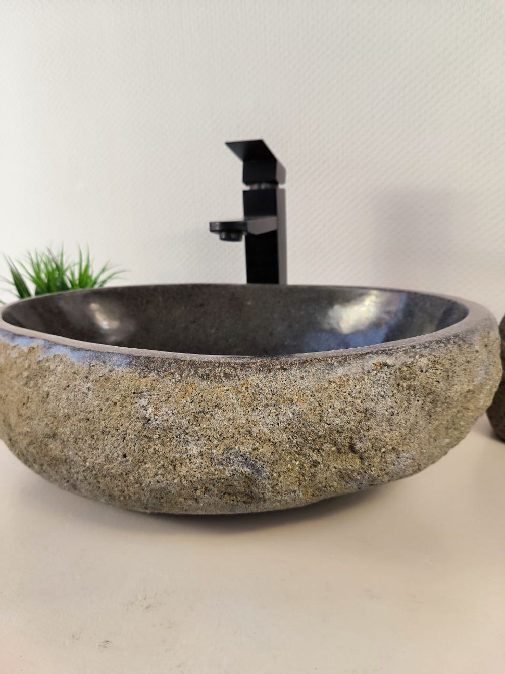 Раковина из речного камня RS-65956 48х33х15 из натурального камня