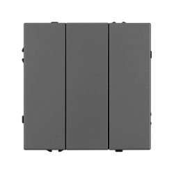 Механизм выключателя трехклавишный непроходной SWT-NOBE-MK03-SFPL-GR (230V, 10A) (Arlight, Серый базальт) 061799