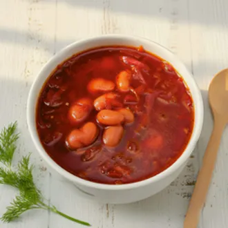 Борщ без мяса с фасолью (постный) / 320 мл
