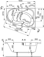 Акриловая ванна VAGNERPLAST MELITE 160 Right