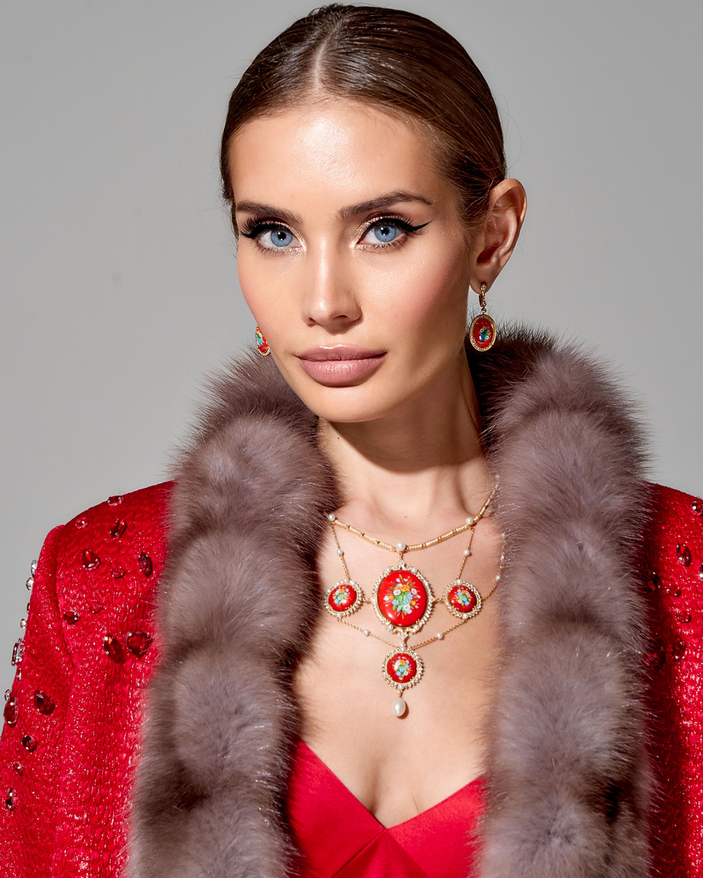 Жакет с меховой отделкой "Княжна"