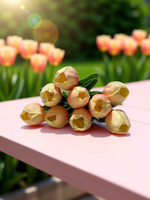 Искусственные цветы, желтые подсолнухи / Высота 44 см. 9 стебелей 9 бутонов/