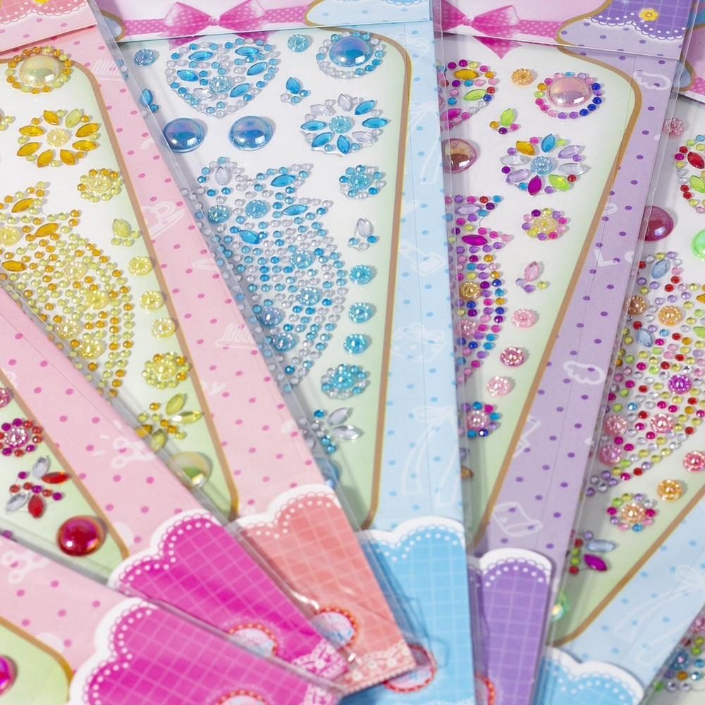 Наклейки-стразы Alingar, акриловые, "Клубничка", пакет с европодвесом