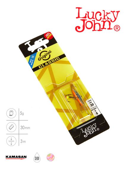 Балансир Lucky John CLASSIC 3 с тр. 30мм/45H блистер