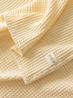 Покрывало DeNASTIA вафельное 200x220 100% хлопок молочный