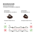 Турбодефлектор TD110 ОЦ, вент.выход 110 не утепленный, для кровельного профнастила С-21 мм, коричневый