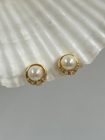 Клипсы с «жемчугом» и кристаллами D'Orlan