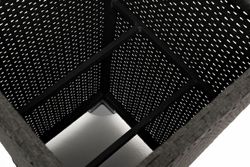 "Капучино" кашпо для цветов плетеное из искусственного ротанга, цвет графит