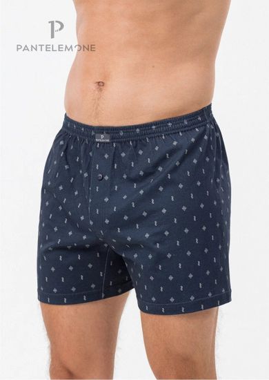 Трусы мужские семейные для больших мужчин Pantelemone PMBB-443, геометрия темный деним