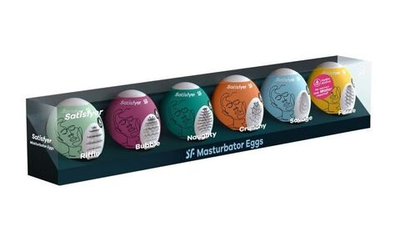 Набор из 6 мастурбаторов-яиц Satisfyer (Цвет: белый)