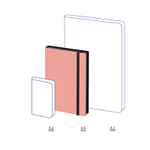 Ежедневник недатированный, А5, 136л., кожзам, Berlingo "Instinct", черный/фламинго, с резинкой