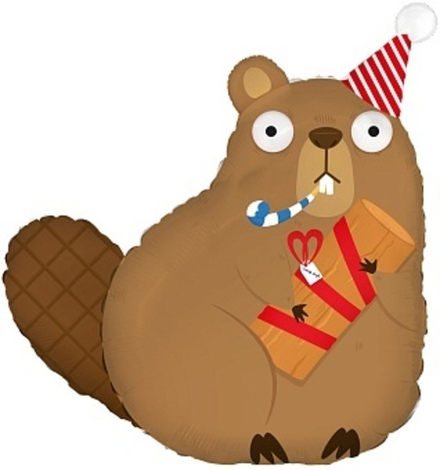 К Фигура Бобр с подарком 31''/79 см.