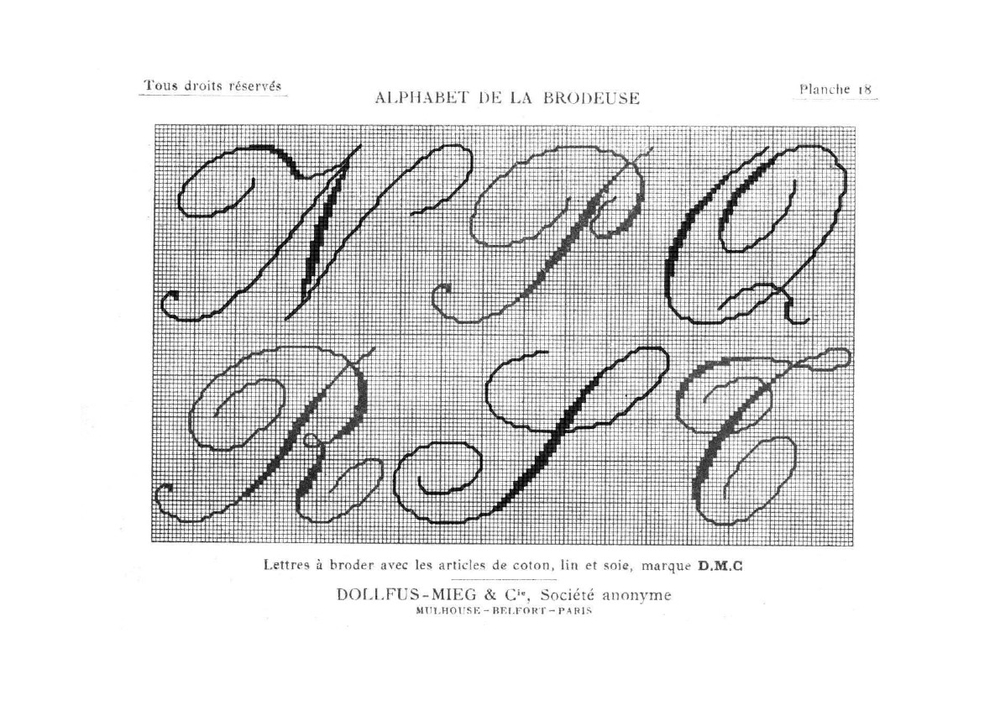 Alphabet de La Brodeuse | G. Dubois