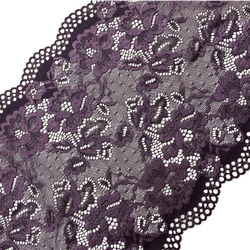 Кружево эластичное бледно-фиолетовое 21 см