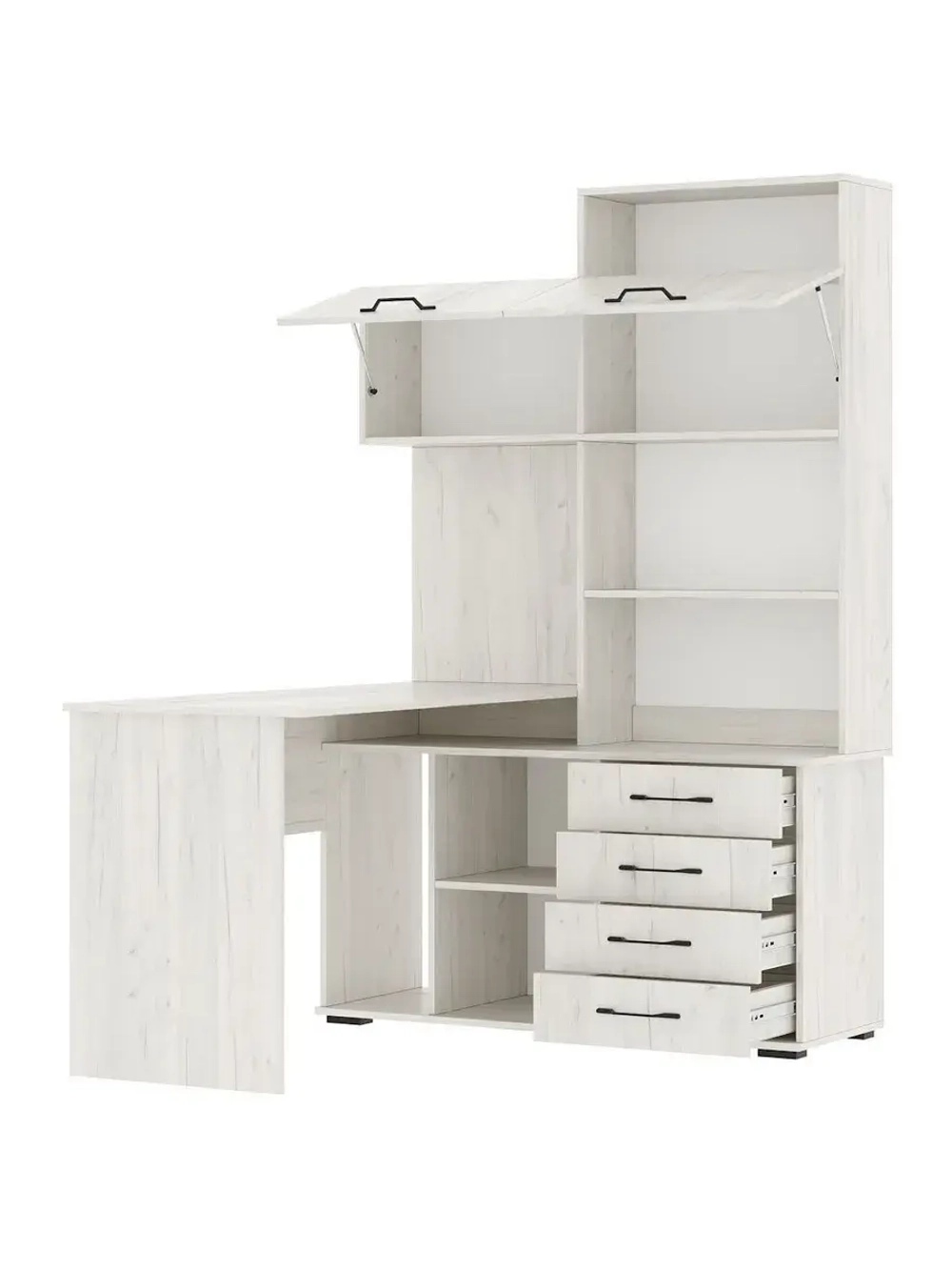 Стол компьютерный угловой с ящиками 138,4х57х187 см