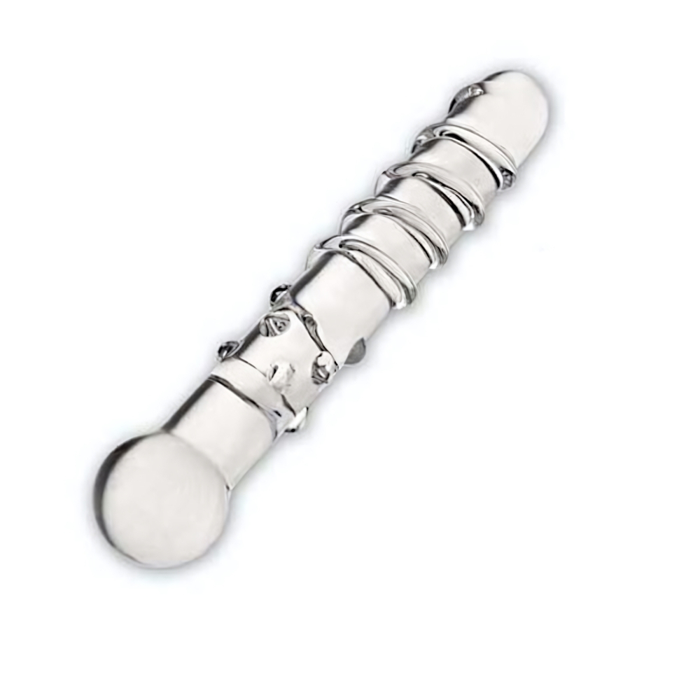 Стеклянная прозрачная палочка-фаллос Callisto Clear Glass Dildo - 18 см. (Цвет: прозрачный)