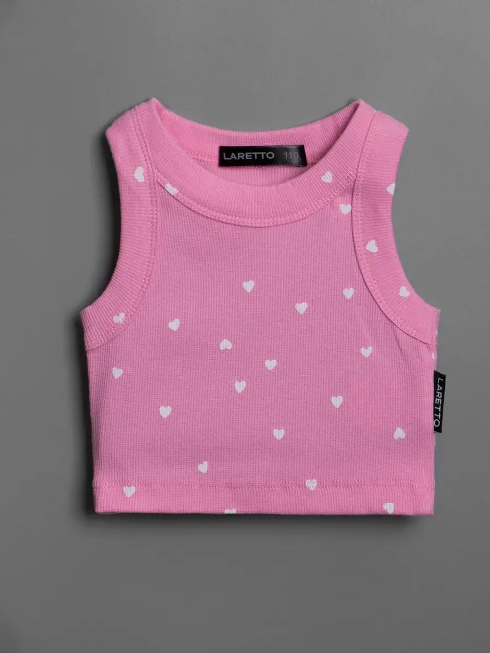 Летний кроп топ трикотажный детский