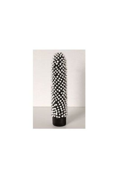 Вибратор черно-белый 19см TOY JOY