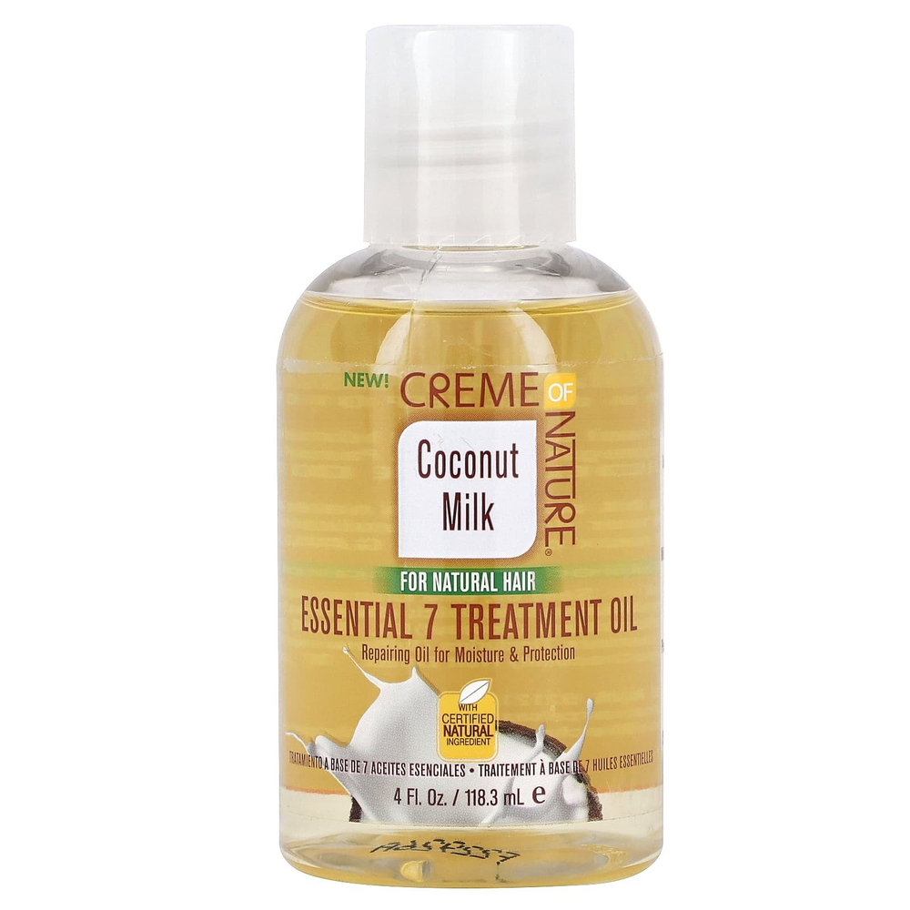 Creme Of Nature, Кокосовое молоко, лечебное масло Essential 7, 118,3 мл (4 жидк. унц.)